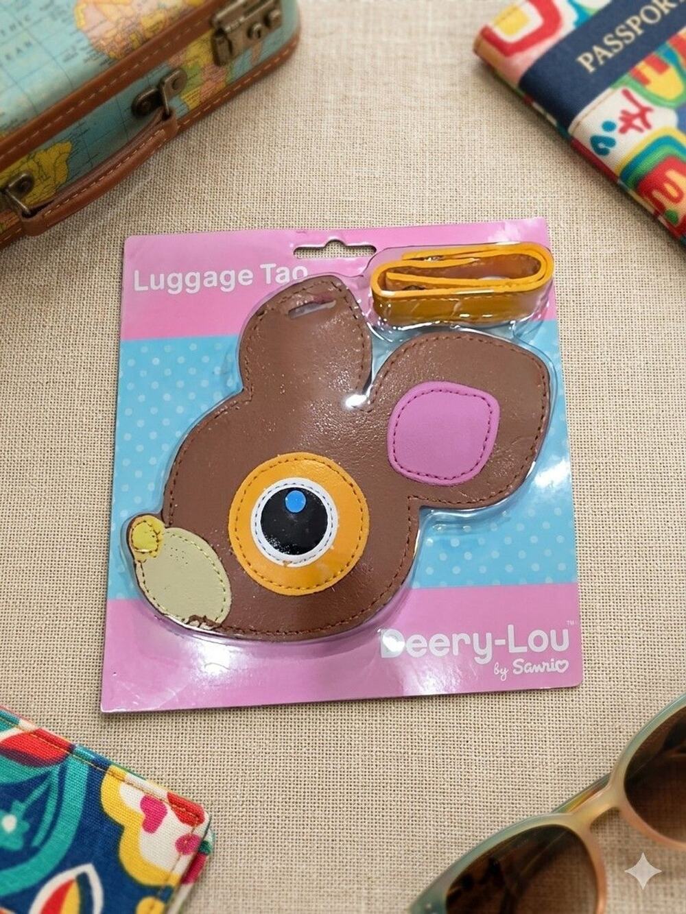 Sanrio Deary-Lou Deer Luggage Tag New Silicone Travel Bag ID Tag Cute Kawaii